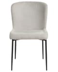 Miniatyrbilde 5 av 9: Sett med 2 Stoler Grå Polyester Strikket stoff Metallben Uten armlener Moderne design