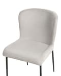 Miniatyrbilde 7 av 9: Sett med 2 Stoler Grå Polyester Strikket stoff Metallben Uten armlener Moderne design