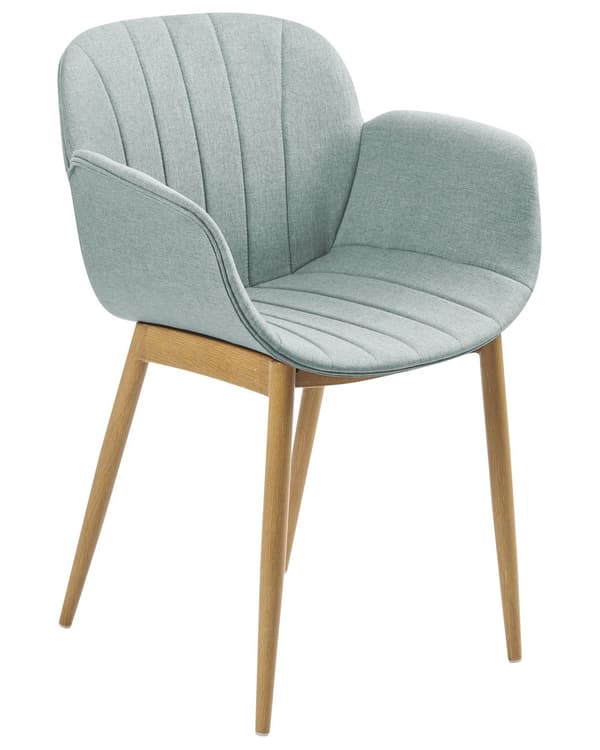 Sæt med 2 spisebordsstole mintgrønt stofbetræk Moderne moderne design Spisebordsstole