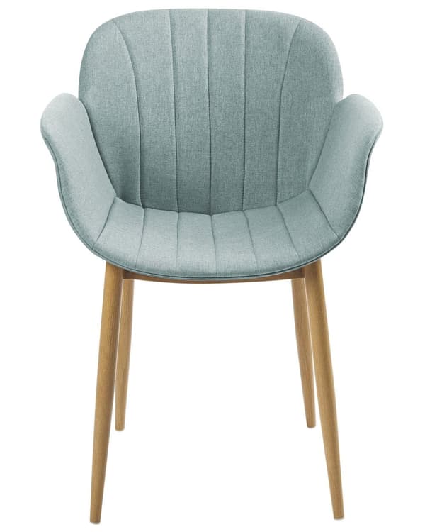 Sæt med 2 spisebordsstole mintgrønt stofbetræk Moderne moderne design Spisebordsstole