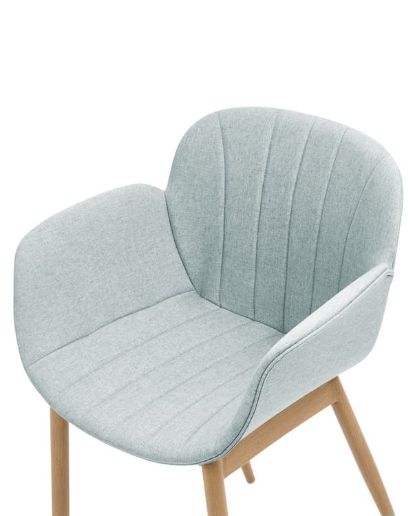 Tuoli mintunvihreä 45 x 83 cm kangasverhoilu rautajalat 2 kpl käsinojat ruokahuoneen moderni retro