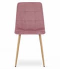 Miniatyrbillede 3 af 6: KARA - Velvet spisestuestol - pink - sæt med 4 spisestuestole