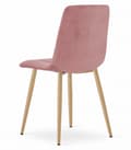 Miniatyrbillede 4 af 6: KARA - Velvet spisestuestol - pink - sæt med 4 spisestuestole