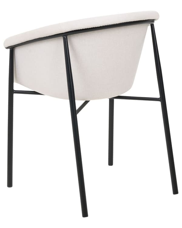 Uppsättning med 2 matstolar Beige tygklädsel Modern design Sittmöbler för matsal