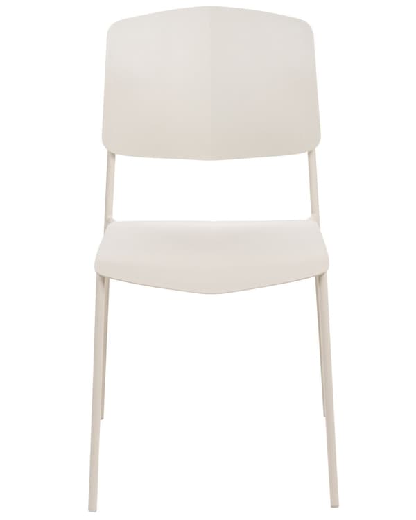 Uppsättning med 2 matstolar Beige Plast Modern Modern Design Sittplatser i Matsalen
