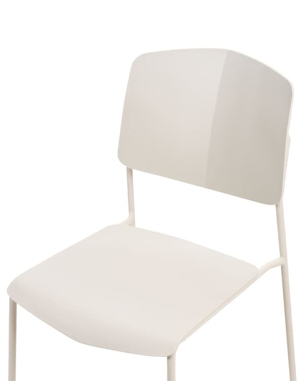 Uppsättning med 2 matstolar Beige Plast Modern Modern Design Sittplatser i Matsalen