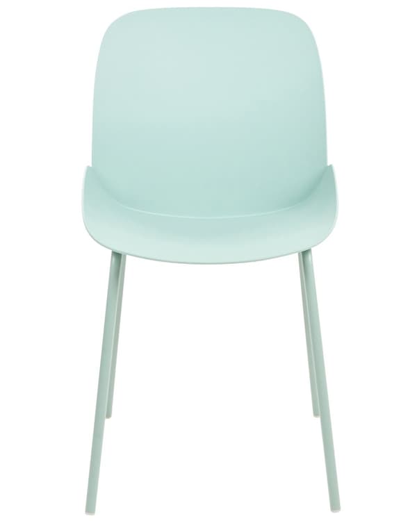 Uppsättning med 2 matstolar Mintgrön plast med djup sits Modern design Sittplatser för matsal