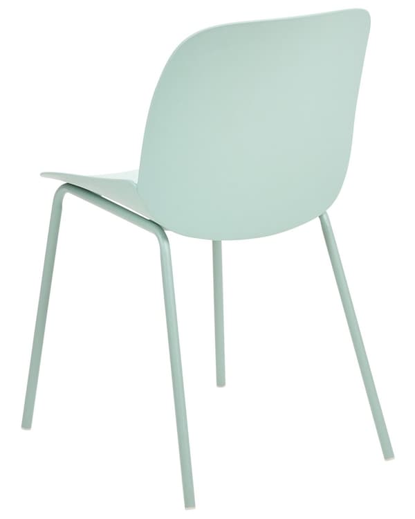 Uppsättning med 2 matstolar Mintgrön plast med djup sits Modern design Sittplatser för matsal