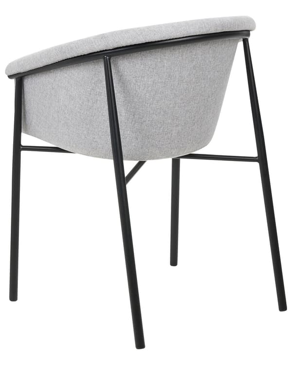 Sett med 2 Spisestoler Grå Møbeltrekk i stoff Moderne design Spisestue Kjøkken