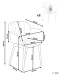 Miniatyrbilde 3 av 9: Sett med 2 spisestoler Mintgrønn Møbeltrekk i stoff Armlener Moderne design Spisestue Kjøkken
