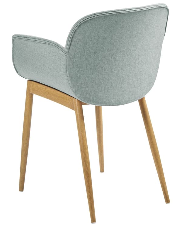 Sett med 2 spisestoler Mintgrønn Møbeltrekk i stoff Armlener Moderne design Spisestue Kjøkken