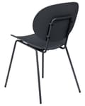 Miniatyrbillede 7 af 9: Kantinestol Sort Plast Sæt af 2 Spisebordsstole til Spisestuen Køkken Design Skalstole Minimalistisk Indretning
