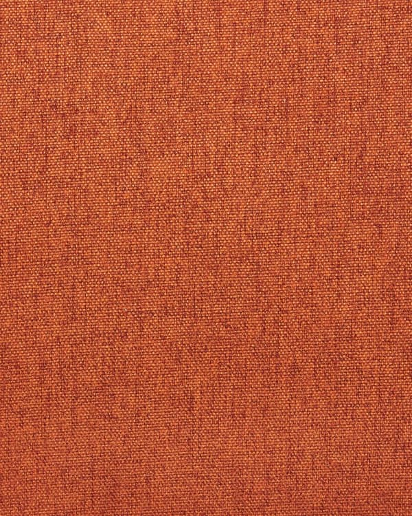 Uppsättning med 2 matstolar Orange polyester med strukturell tygklädsel Svarta metallben Armlöst böjt ryggstöd Modern modern design