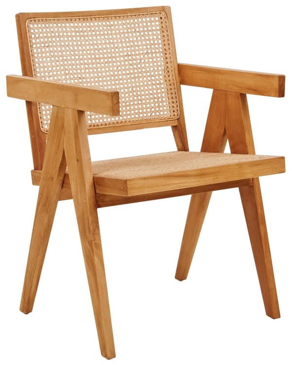 Matstol Ljust Trä Mahogny Rotting Wiensk Flätning Naturlig Korg Rygg Minimalistisk Vardagsrum Matsal