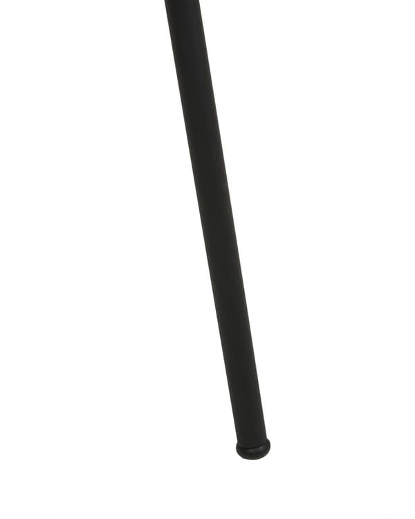 Uppsättning med 2 matstolar Taupe sammet tygklädsel Svarta metallben med armstöd Böjt ryggstöd Modern modern design