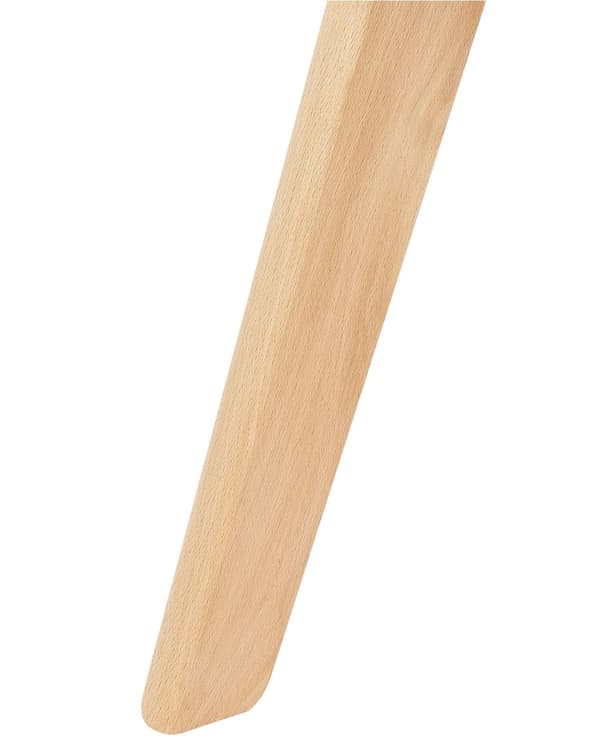 Sett med 2 Spisestoler Beige Fløyel Polstring Sete Elegant Moderne Treben