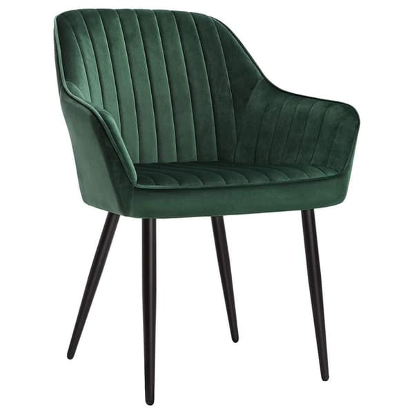 Rootz Matstol - Modern och Elegant Fritidsstol - Matstolar - Metallben - Grön - 62,5 x 60 x 85 cm (LxBxH)