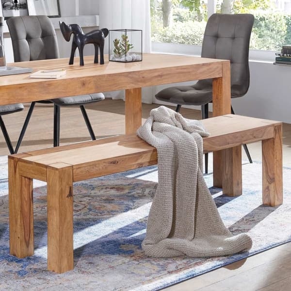 Rootz spisestuebænk massiv træ akacie 160 x 45 x 35 cm træbænk naturprodukt Køkkenbænk i landlig stil
