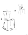 Miniatyrbilde 3 av 11: Sett med 2 Spisestuestoler Lyst Tre Setepute Aksent Moderne Tradisjonell Design
