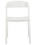 Miniatyrbild 5 av 10: Uppsättning med 2 matstolar Vit Stapelbar Armless Benskydd Plast Konferensstolar Samtida Modern Design Matrum Sittplatser