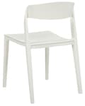Miniatyrbild 6 av 10: Uppsättning med 2 matstolar Vit Stapelbar Armless Benskydd Plast Konferensstolar Samtida Modern Design Matrum Sittplatser
