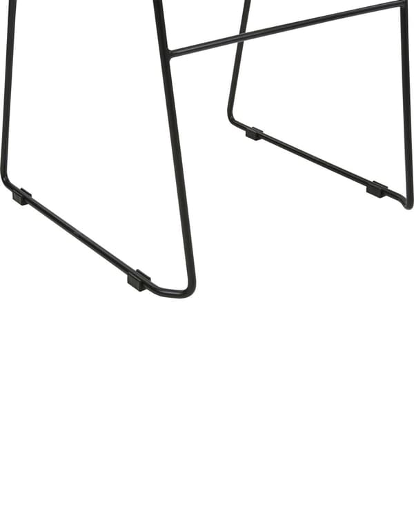 Set med 4 matstolar Beige Stapelbara Armlösa Benkåpor Plast Svarta Stålben Konferensstol Samtida Modern Skandinavisk Design Matsal