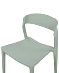 Miniatyrbild 9 av 11: Uppsättning med 2 matstolar Mintgrön Stapelbar Armless Benskydd Plast Konferensstolar Samtida Modern Design Matrum Sittplatser