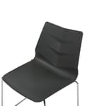 Miniatyrbild 10 av 11: Set med 4 matstolar Mörkgrå Stapelbar Armless Benskydd Plast Stålben Konferensstolar Samtida Modern Skandinavisk Design Matrum Sittplatser