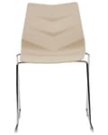 Miniatyrbillede 6 af 11: Stol beige 4 stk. stabelbare ingen armlæn plastik fodstøtter metalben moderne moderne skandinavisk stil
