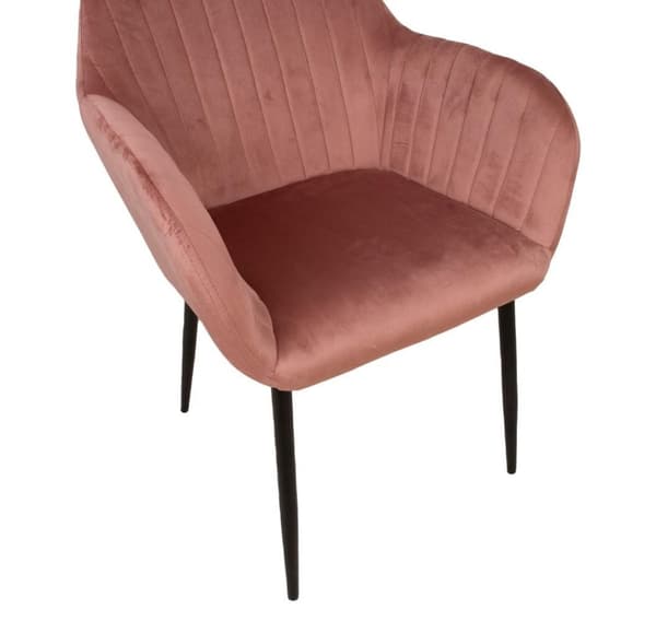 Stol EVELIN rose fløyel