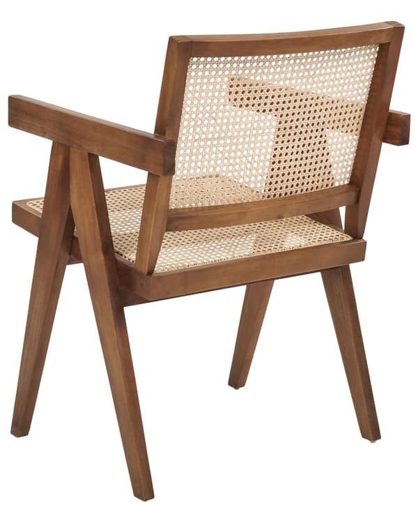 Stol Brun Lyst tre Rotting Mahogni Flettet rygg og sete Minimalistisk Moderne Spisestue
