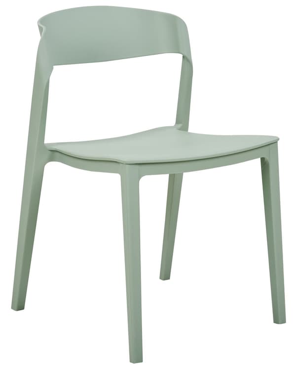 Sett med 2 spisestoler Mintgrønn Plast Uten armlener Kan stables Benhetter Moderne design Konferansestoler