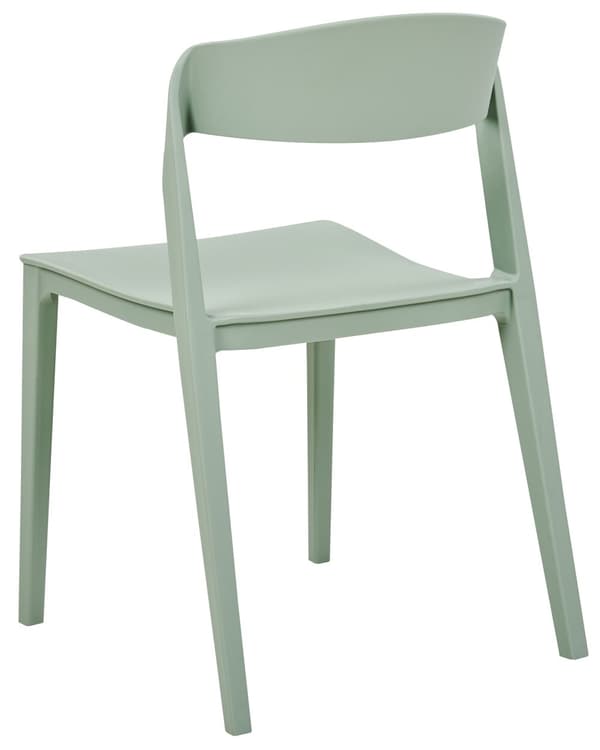 Sett med 2 spisestoler Mintgrønn Plast Uten armlener Kan stables Benhetter Moderne design Konferansestoler