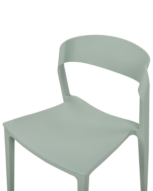 Sett med 2 spisestoler Mintgrønn Plast Uten armlener Kan stables Benhetter Moderne design Konferansestoler