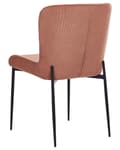 Miniatyrbilde 6 av 9: Sett med 2 Stoler Brun Polyester Strikket stoff Metallben Uten armlener Moderne design
