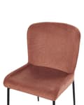 Miniatyrbilde 7 av 9: Sett med 2 Stoler Brun Polyester Strikket stoff Metallben Uten armlener Moderne design