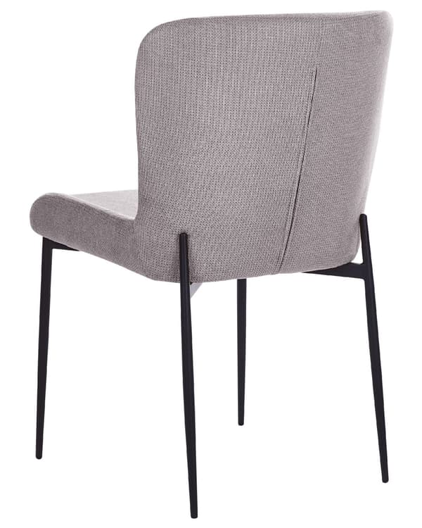 Sett med 2 Stoler Mørkegrå Polyester Strikket stoff Metallben Uten armlener Moderne design
