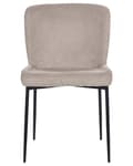 Miniatyrbild 5 av 9: Uppsättning med 2 stolar Taupe Beige Polyester Stickad Textur Metallben