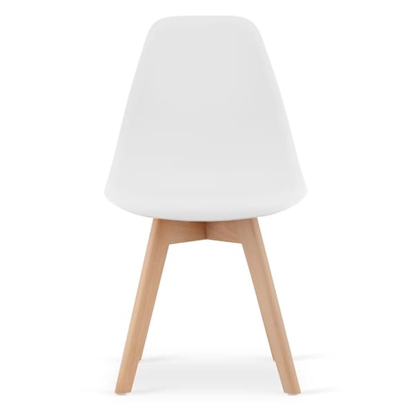 Matstol KITO - 46x50x80cm - bokben - vit