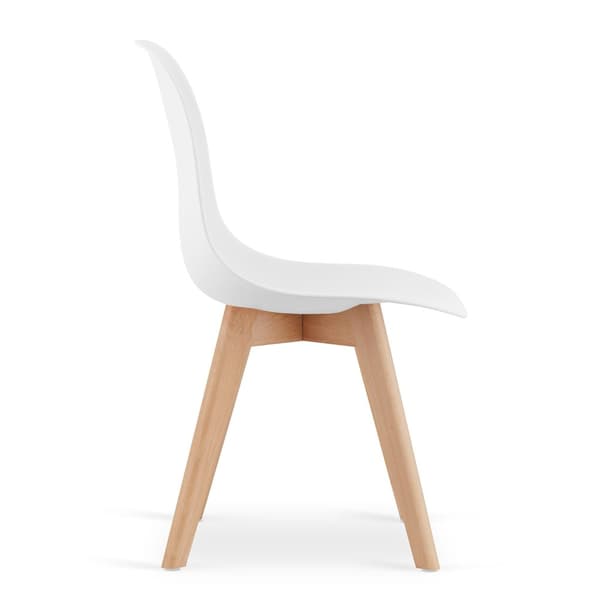 Matstol KITO - 46x50x80cm - bokben - vit