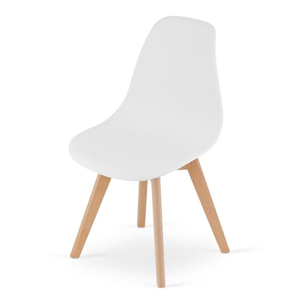 Matstol KITO - 46x50x80cm - bokben - vit