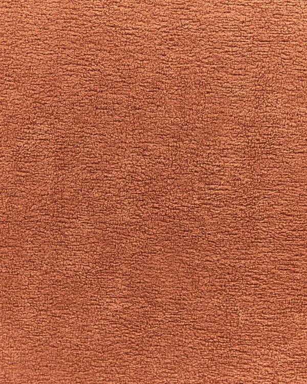 Uppsättning med 2 Matstolar Orange tygklädsel Svarta metallben Armlöst böjt ryggstöd Modern design