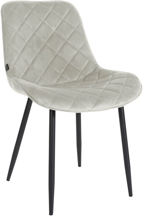 CLP Stol Fjädrar Sammet creme