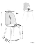 Miniatyrbild 3 av 9: Uppsättning med 4 matstolar Grön syntetisk sits och ben Öppen nätdesign Ryggstöd Modern minimalistisk