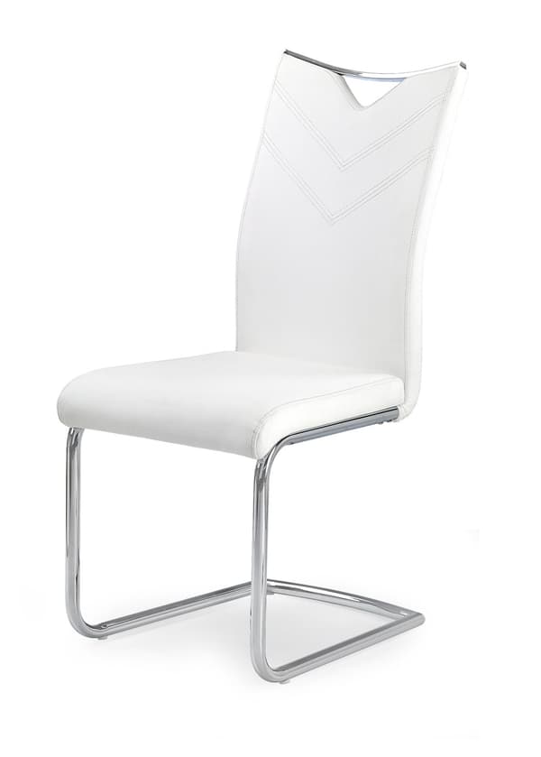 Spisestol - øko-læder - 44x100x59 cm - hvid
