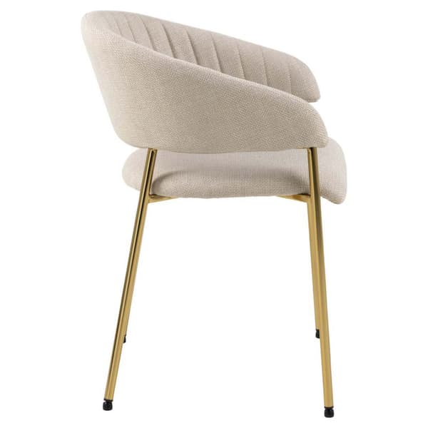 2 x Ann matstol med armstöd beige.