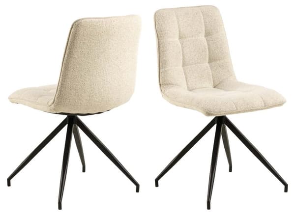 2 x Capone spisestuestol beige.