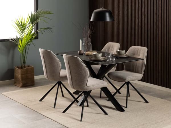 2 x  Aura spisestuestol beige.