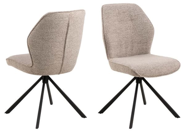 2 x  Aura spisestuestol beige.