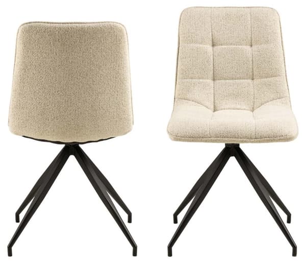 2 x Capone spisestuestoler beige.